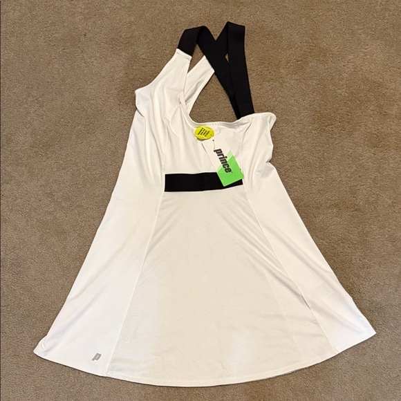 Prince White Tennis Dress with Black Straps - Picture 2 of 15